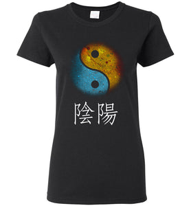 Yin Yang Symbol Ladies Tee