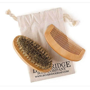 Beard Brush and Comb Set - Buck Ridge Soap