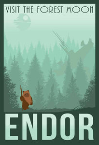 Forest Moon of Endor Retro Travel Print - SouthofMemphis - 1