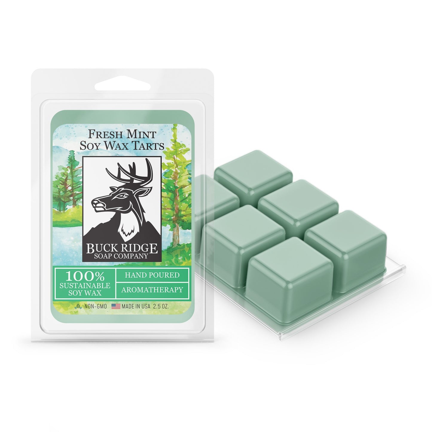 Fresh Mint Scented Wax Melts By Buck Ridge Soap Company