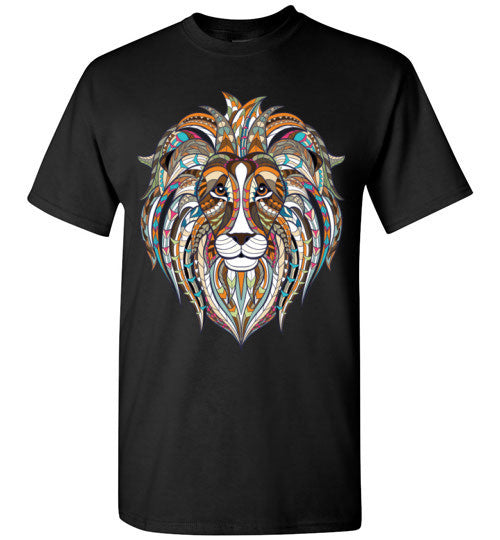 Colorful Mosaic Lion T-shirt - SouthofMemphis - 2