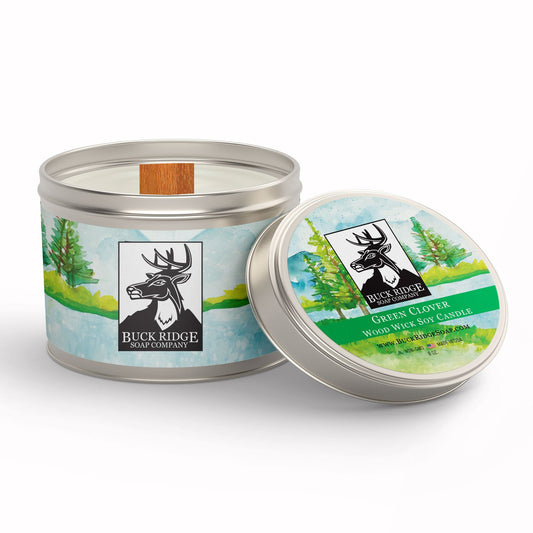 Green Clover Sustainable Wood Wick Soy Candle