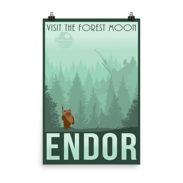 Forest Moon of Endor Retro Travel Print - SouthofMemphis - 3