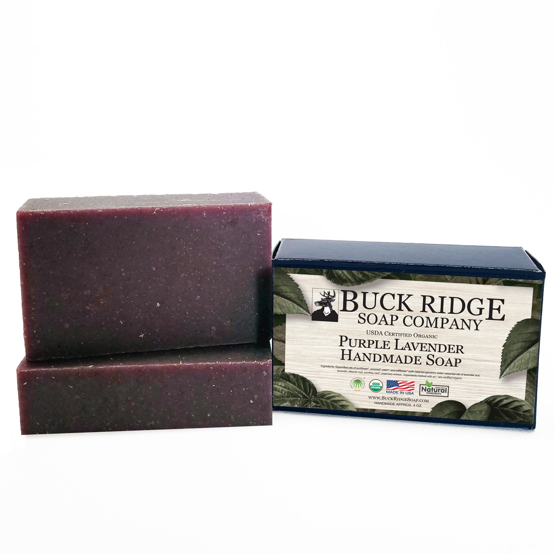 Purple Lavender Handmade Soap - USDA Certified Organic