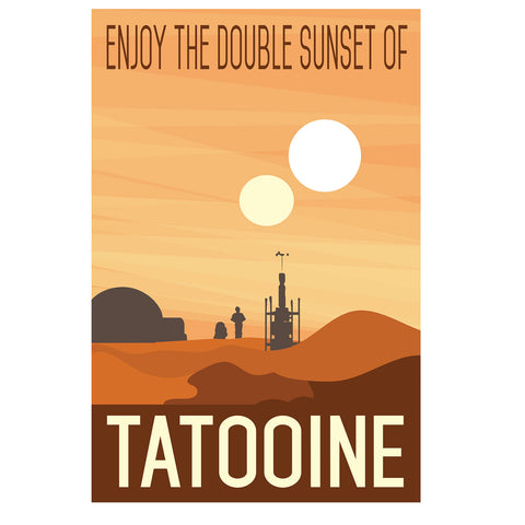 Star Wars Tatooine Travel Poster